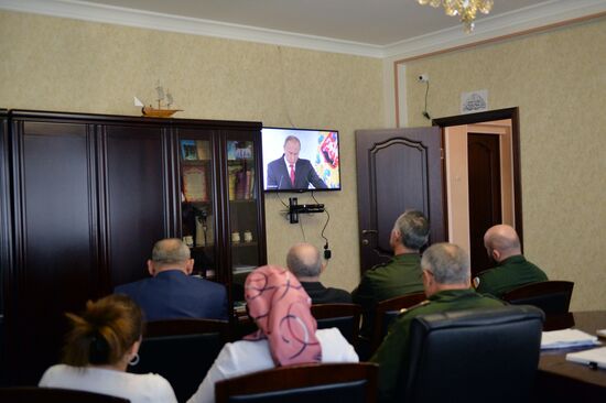 Live broadcast of Vladimir Putin's Annual Presidential Address to the Federal Assembly