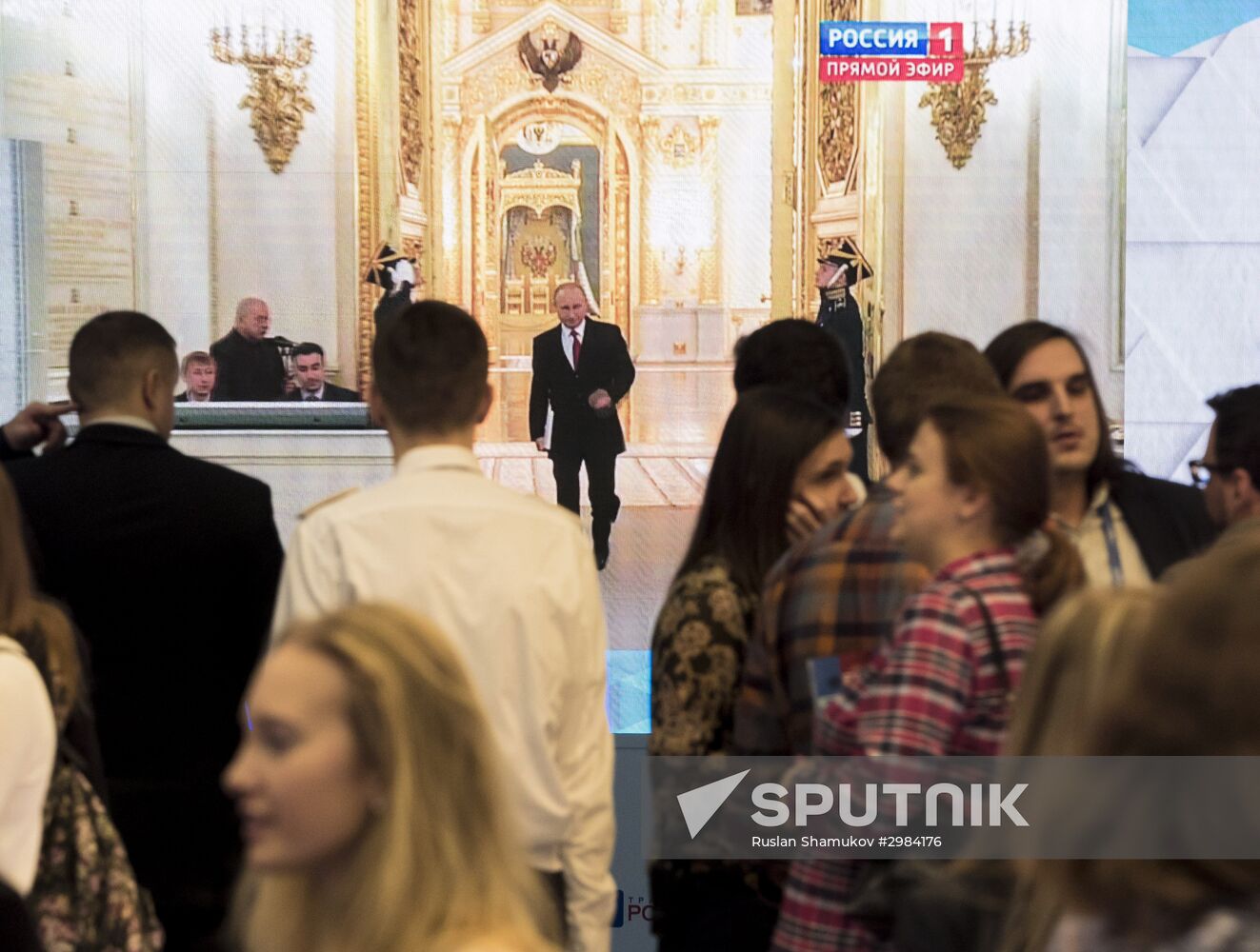 Live broadcast of Vladimir Putin's Annual Presidential Address to the Federal Assembly