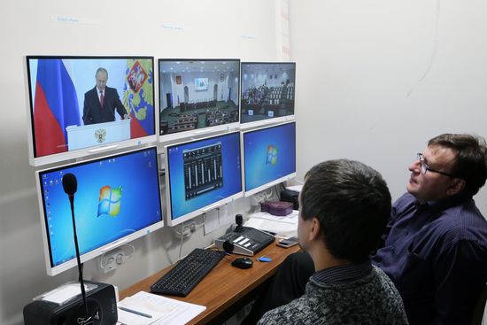 Live broadcast of Vladimir Putin's Annual Presidential Address to the Federal Assembly