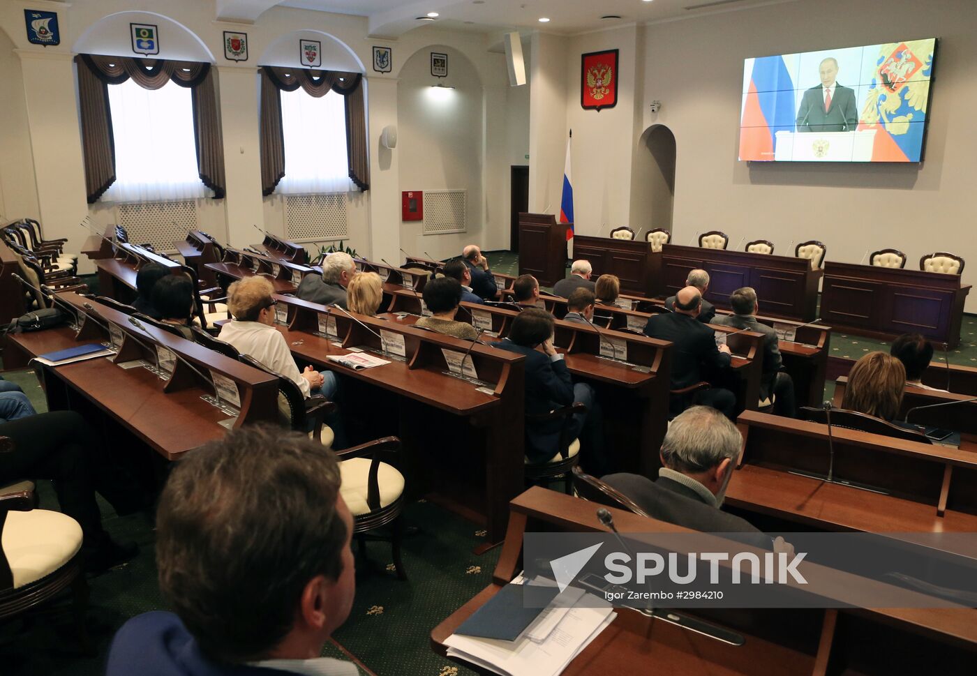 Live broadcast of Vladimir Putin's Annual Presidential Address to the Federal Assembly