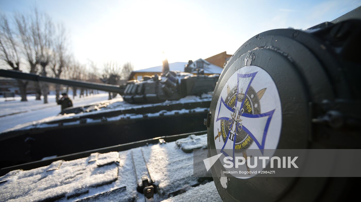 Kazan military command academy students training