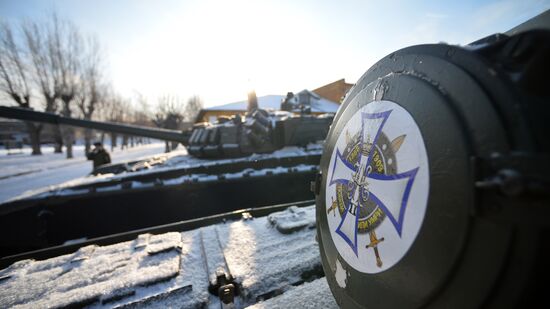 Kazan military command academy students training