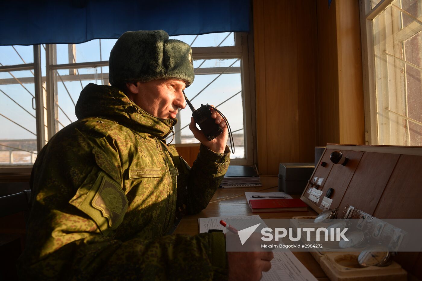 Kazan military command academy students training