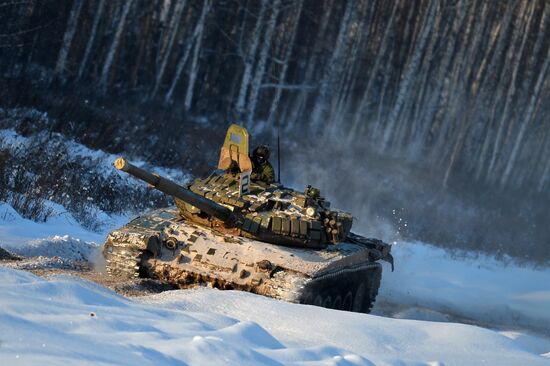 Kazan military command academy students training