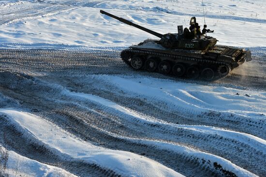Kazan military command academy students training
