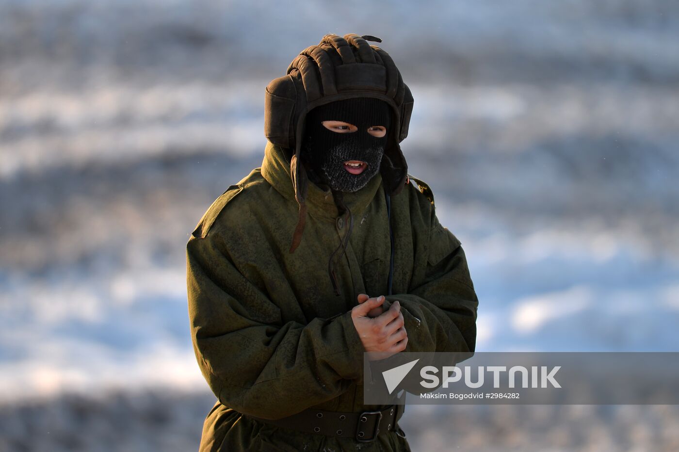 Kazan military command academy students training