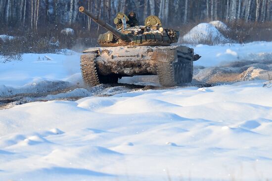 Kazan military command academy students training