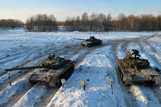 Kazan military command academy students training