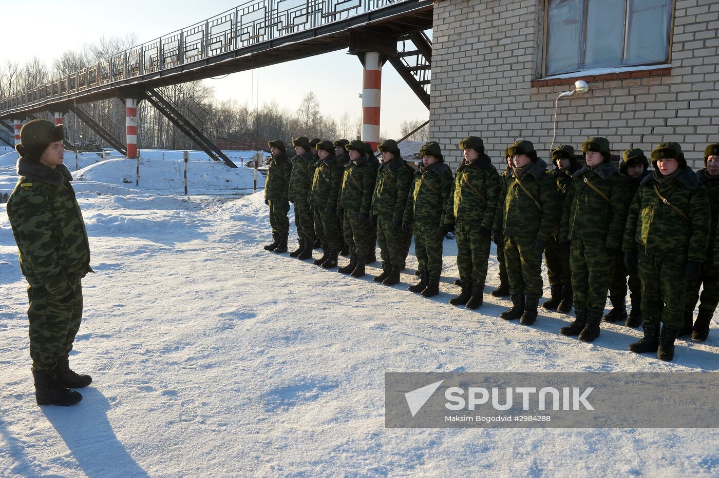 Kazan military command academy students training