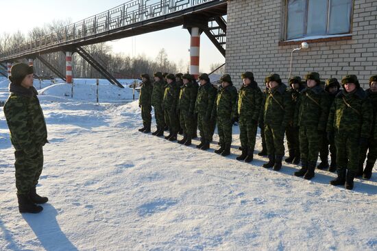 Kazan military command academy students training