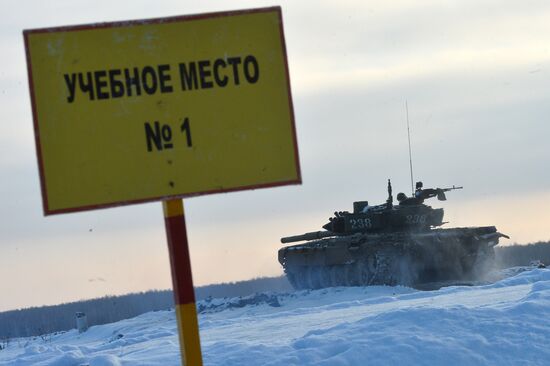 Kazan military command academy students training