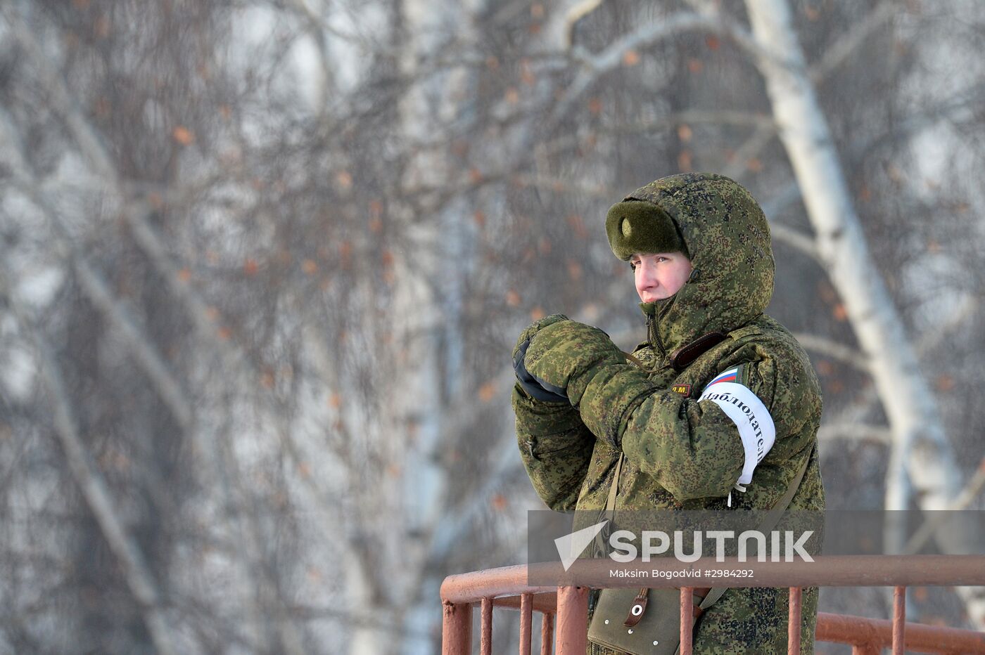 Kazan military command academy students training