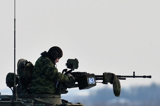 Kazan military command academy students training