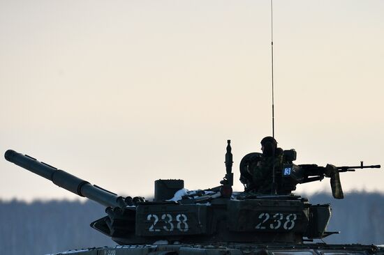 Kazan military command academy students training