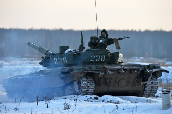 Kazan military command academy students training