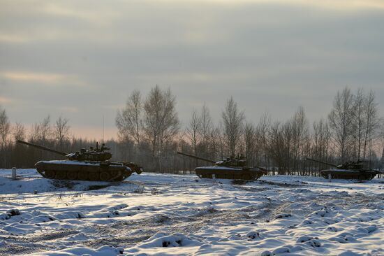Kazan military command academy students training