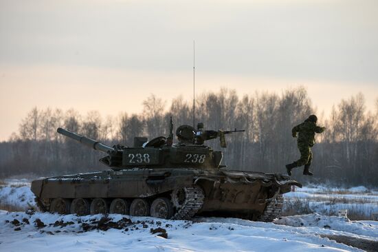 Kazan military command academy students training