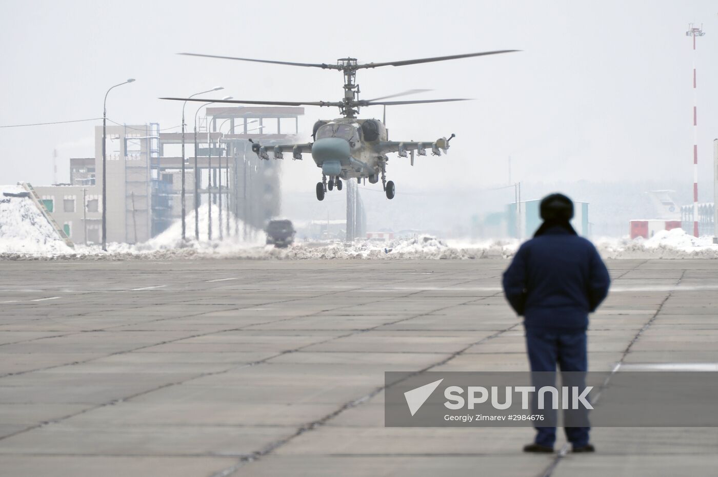 Southern Military District's helicopter regiment gets new Ka-52 combat helicopters