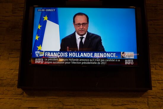 French president François Hollande will not seek re-election in 2017