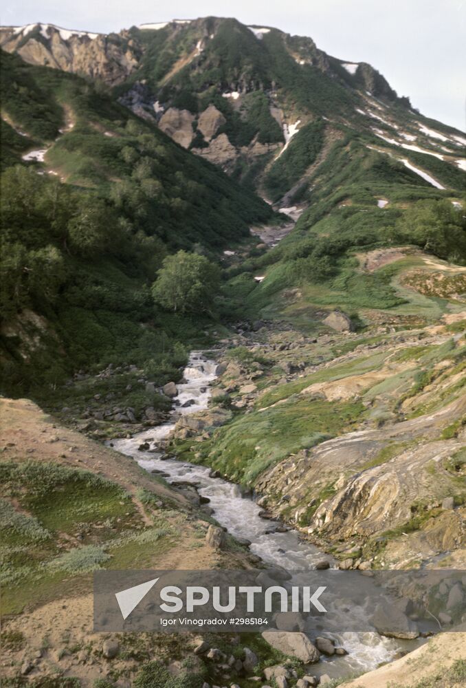 Valley of Geysers on Kamchatka Peninsula