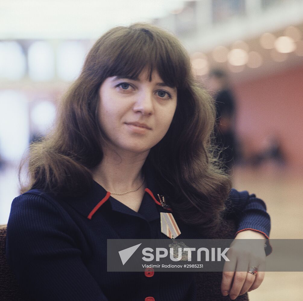 Delegate of 26th Congress of Communist Party of Soviet Union Yelena Perelygina