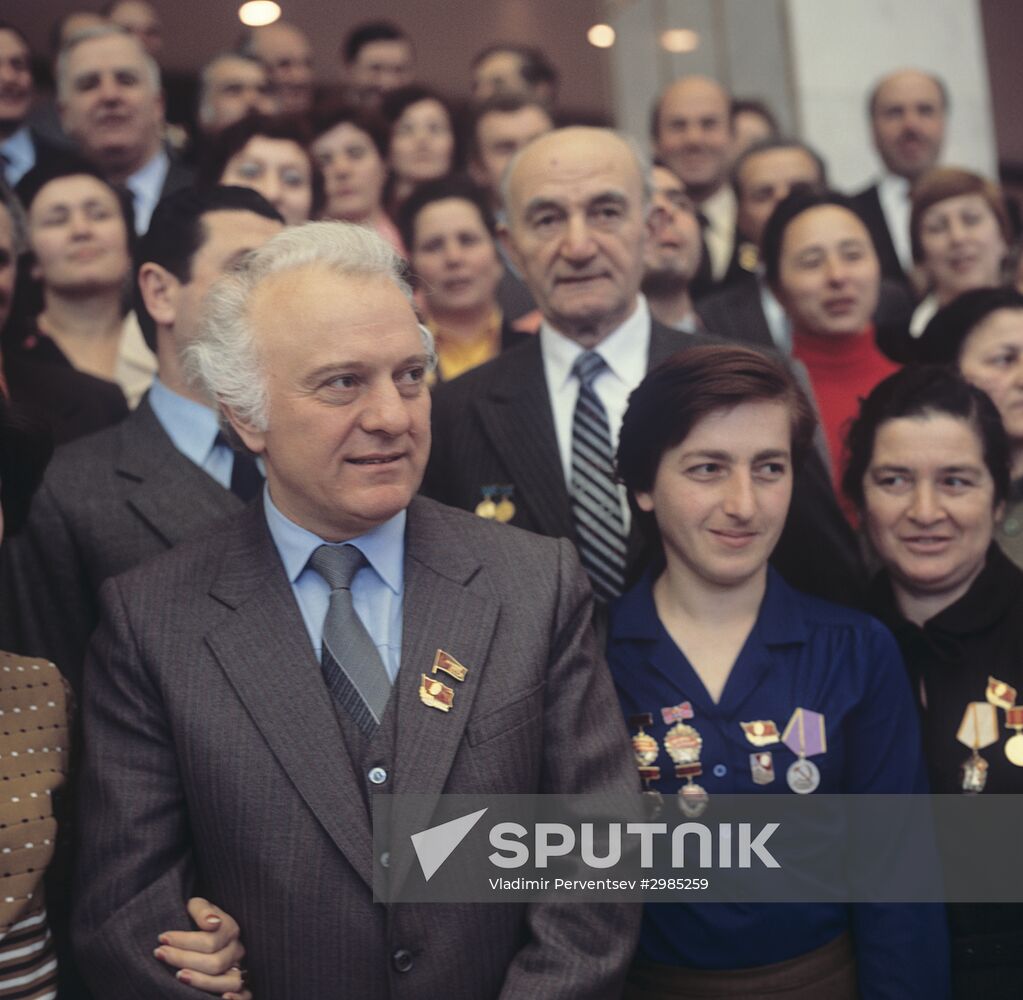 First Secretary of the Georgian Communist Party Eduard Shevardnadze