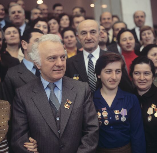 First Secretary of the Georgian Communist Party Eduard Shevardnadze