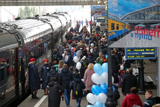 Yantar deluxe train's 55th anniversary celebrated in Kaliningrad