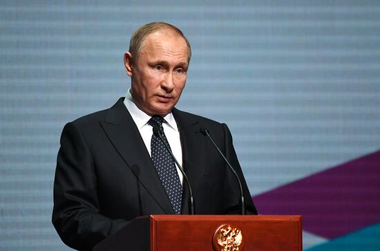 Russian President Vladimir Putin visits St. Petersburg