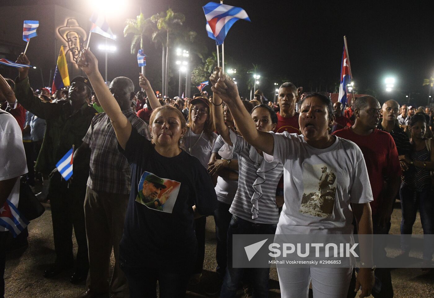 Mourning rally to commemorate memory of Fidel Castro in Santiago de Cuba