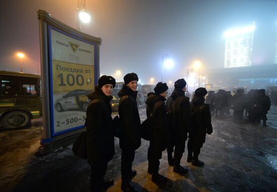 Military draft in Vladivostok