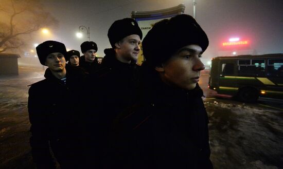 Military draft in Vladivostok