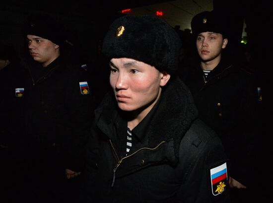 Military draft in Vladivostok