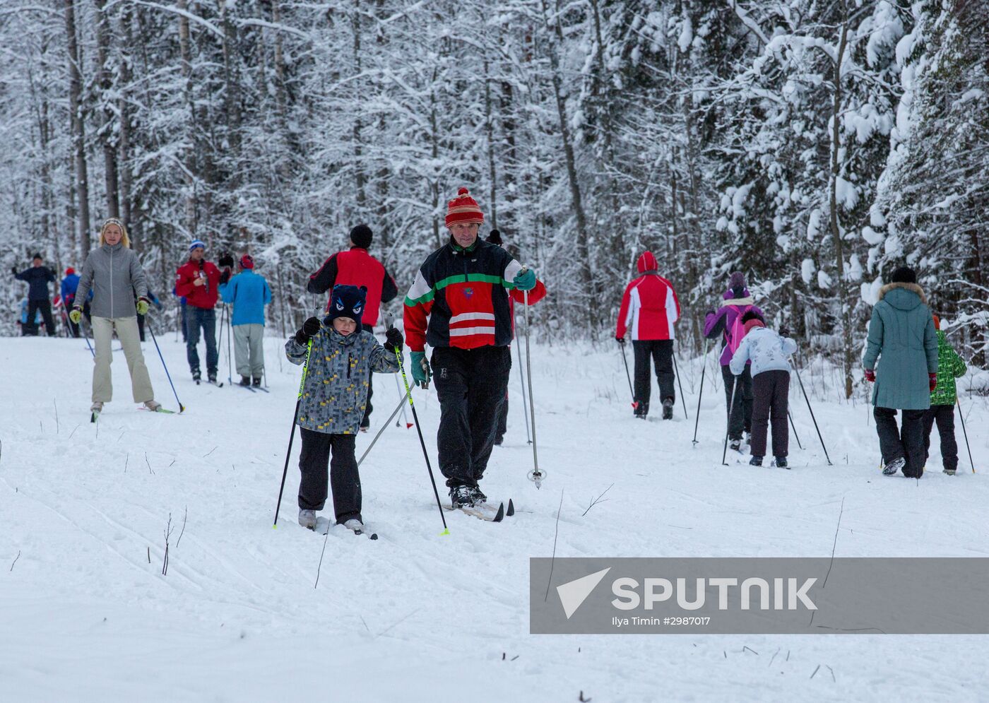Winter Fountains-2017 ski festival in Karelia