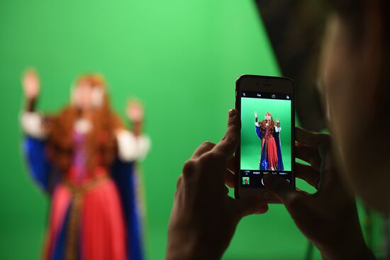 Trying on Chernomor musical costumes