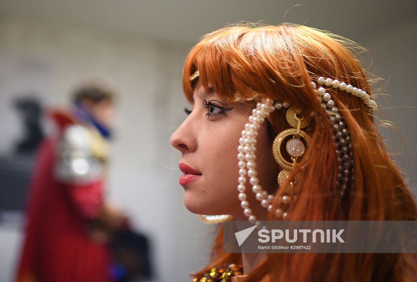 Trying on Chernomor musical costumes