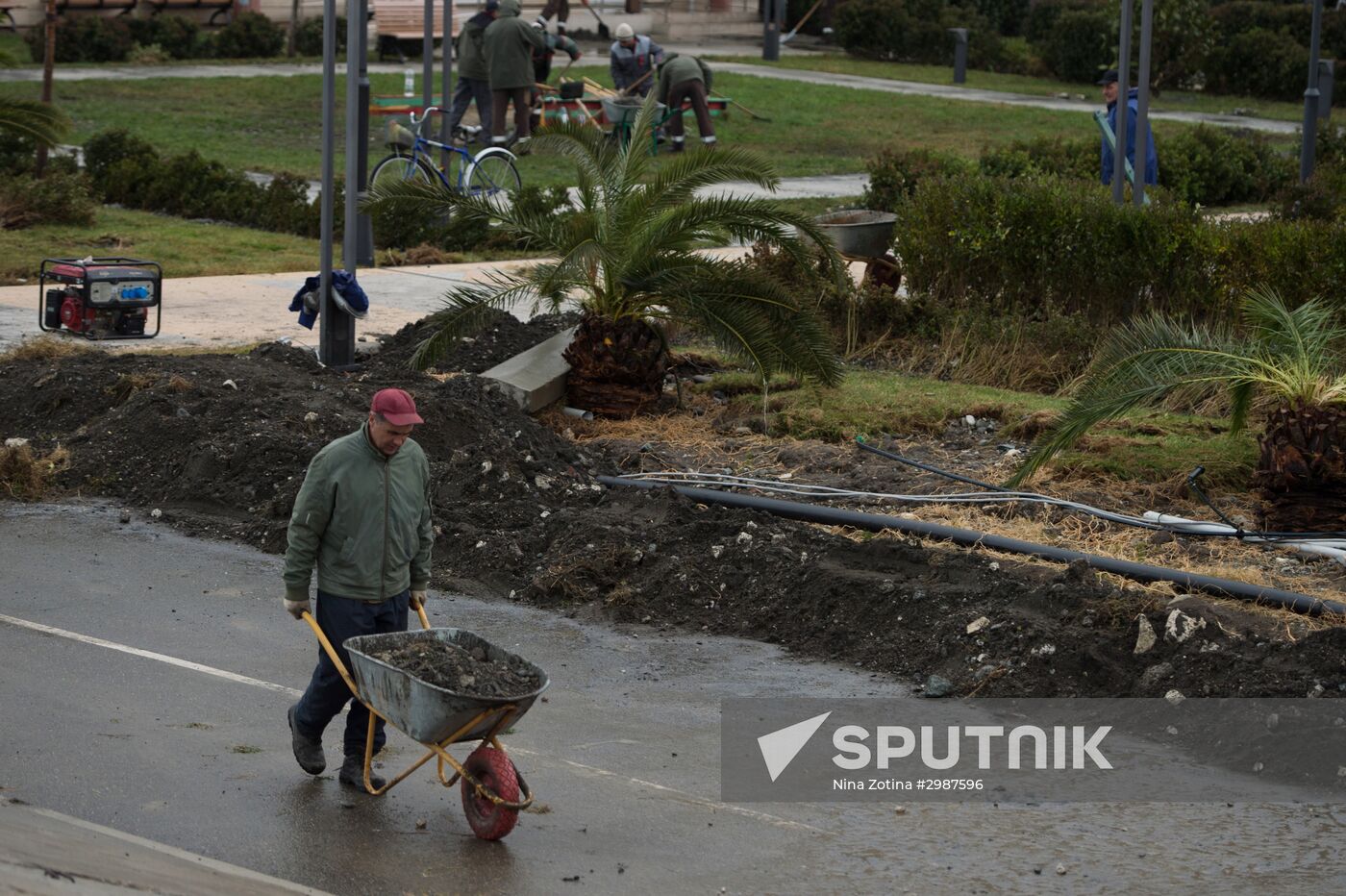Aftermath of a storm in Sochi
