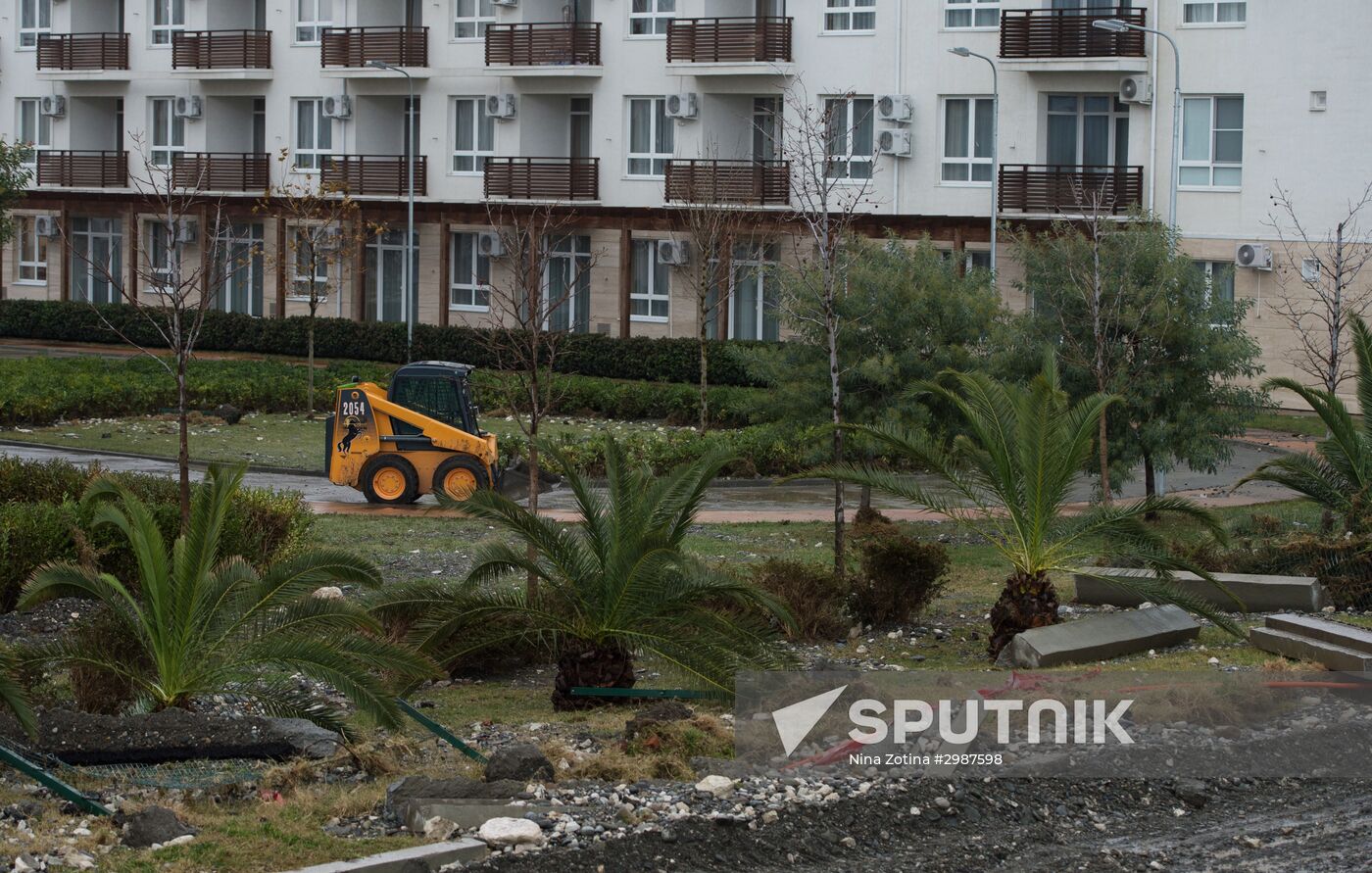 Aftermath of a storm in Sochi