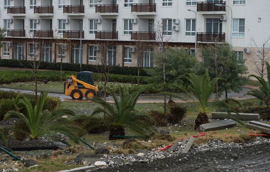Aftermath of a storm in Sochi
