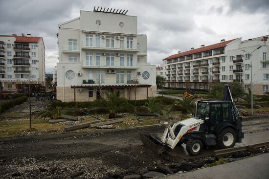 Aftermath of a storm in Sochi