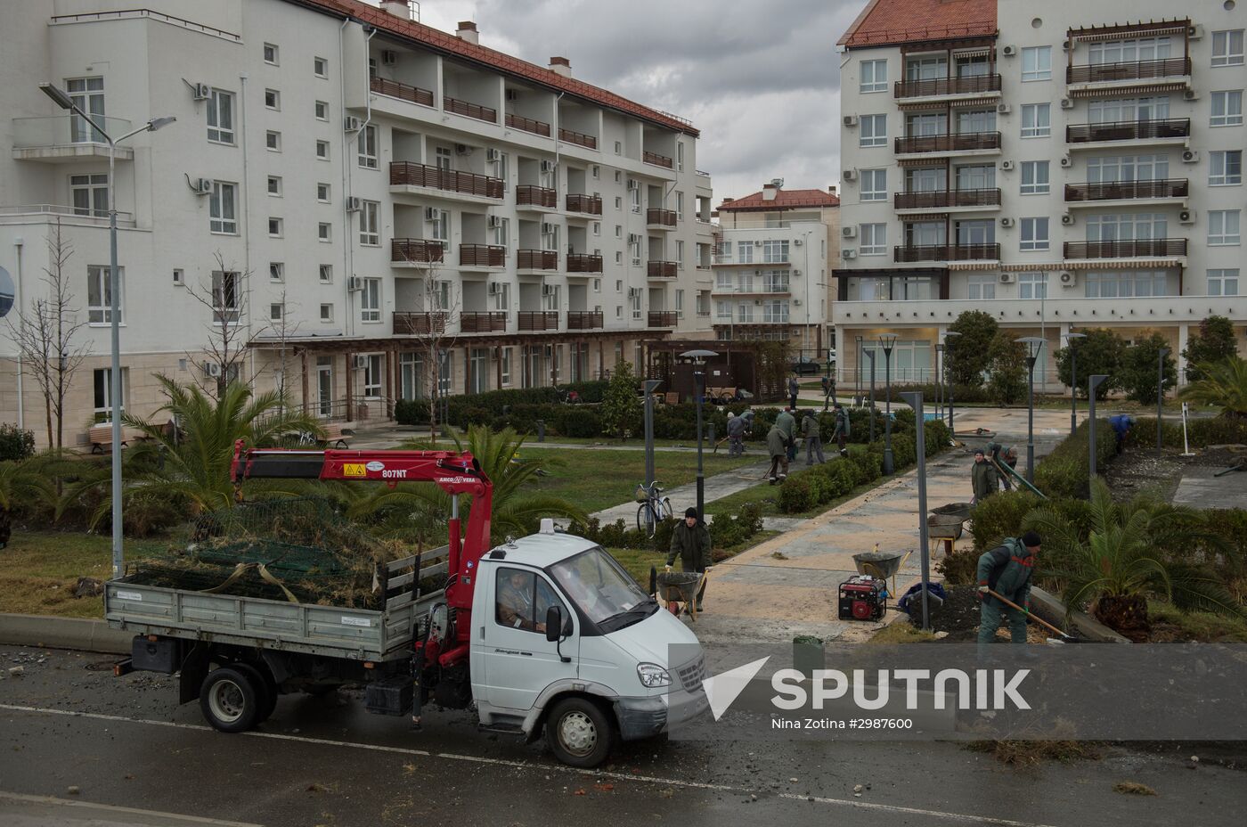 Aftermath of a storm in Sochi