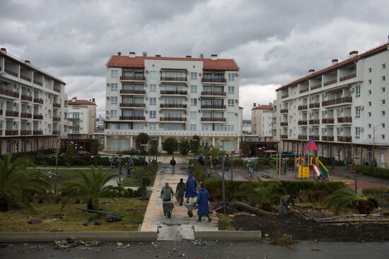 Aftermath of a storm in Sochi
