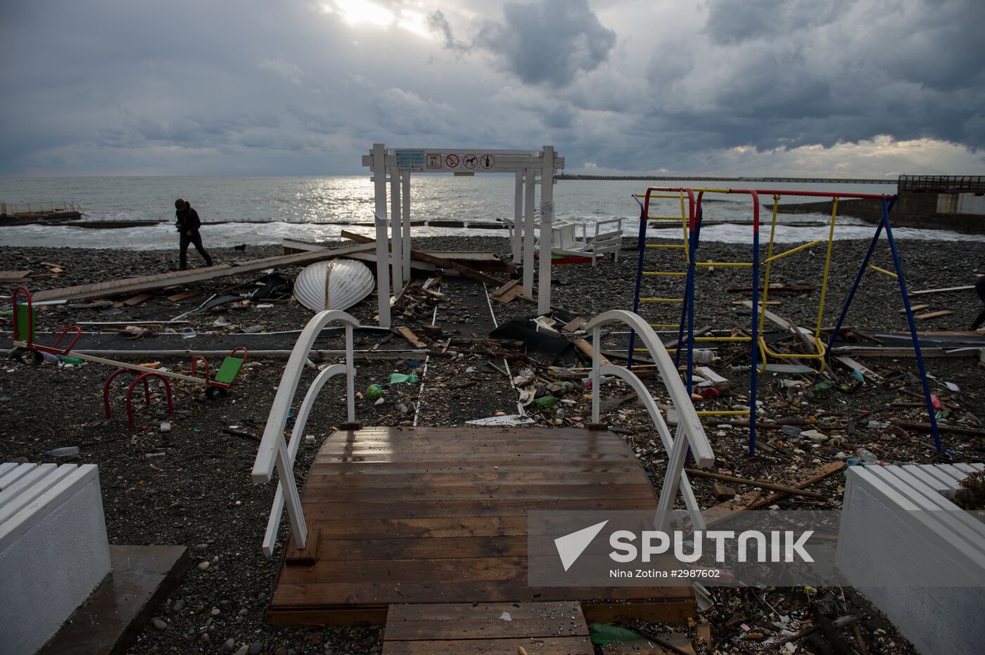 Aftermath of a storm in Sochi