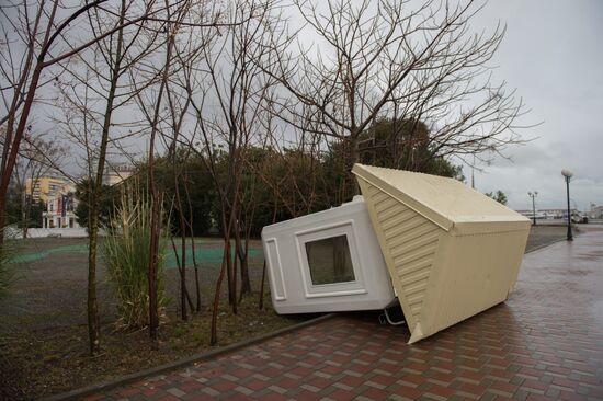 Aftermath of a storm in Sochi