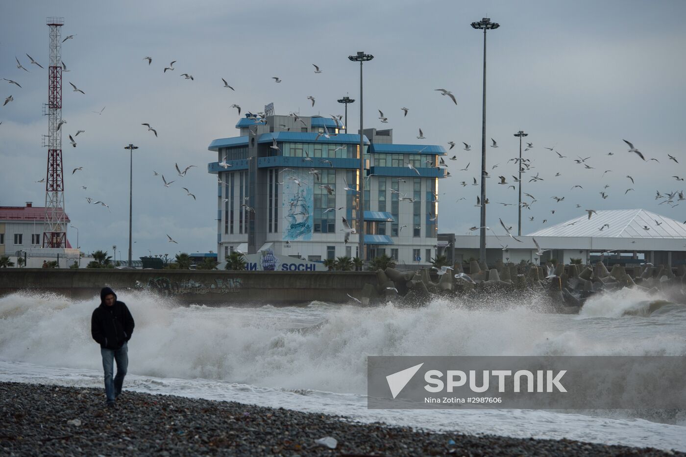 Aftermath of a storm in Sochi
