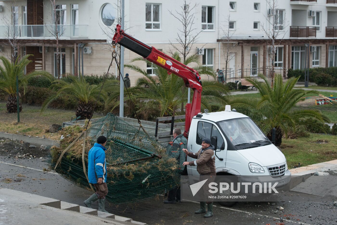 Aftermath of a storm in Sochi