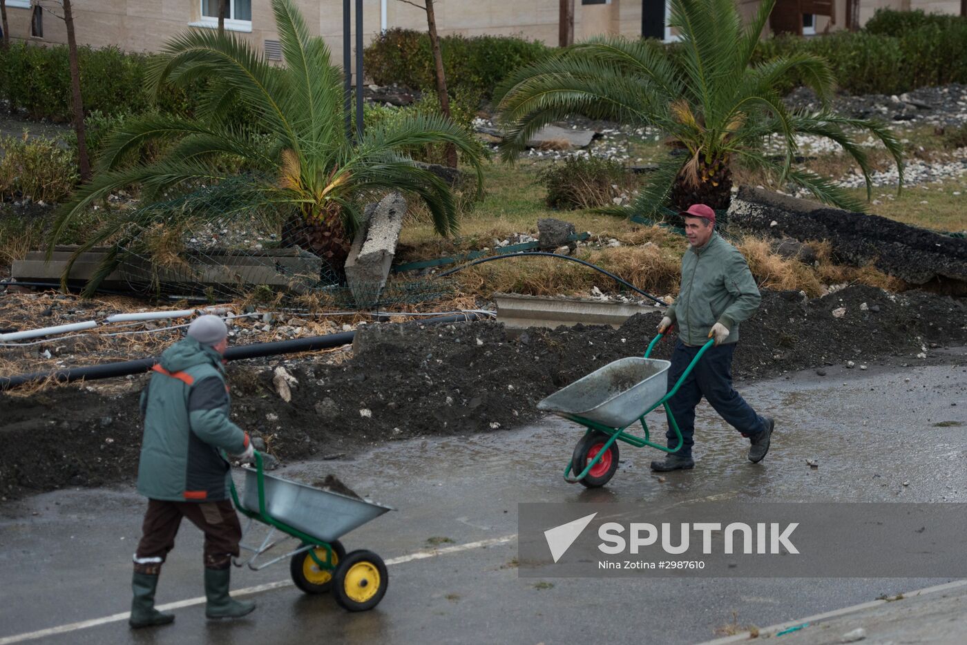 Aftermath of a storm in Sochi
