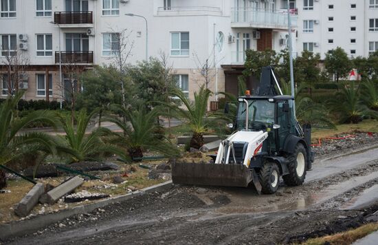 Aftermath of a storm in Sochi