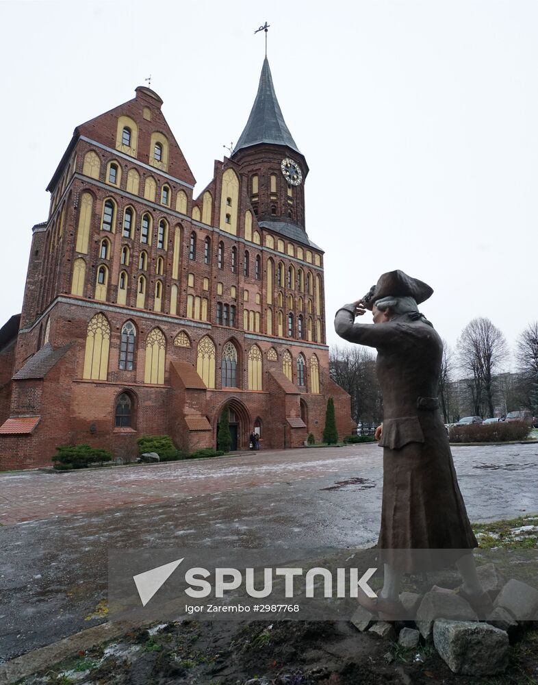 Unveiling Immanuel Kant statue in Kaliningrad