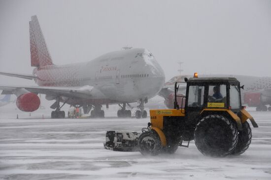 Snowstorm in Moscow